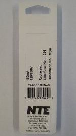 0.15 Amp (150mA) MDA Ceramic Fuse (5Pk) Slow Blow 6x30mm NTE