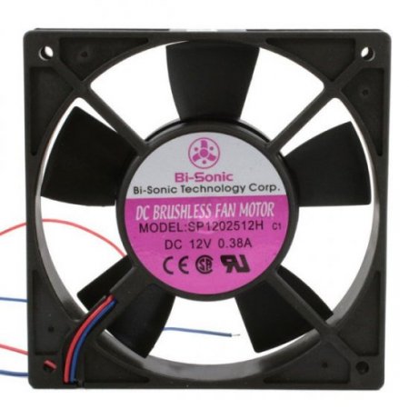 12VDC Ball Bearing Fan 4.72" (120x120x25mm) 120mm 12" 22AwgLeads