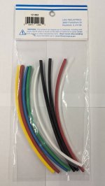 1/8" Heatshrink Assorted 7 Colors, 6", 10 Pieces, 2:1 Ratio