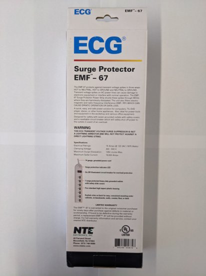 Surge Protector 7 Outlet w/Safety Covers 6Ft Cord 1050 Joules