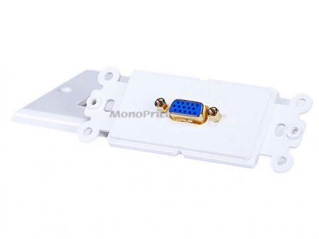 VGA Decora Wall Plate - 1 Port (Gold Plated)