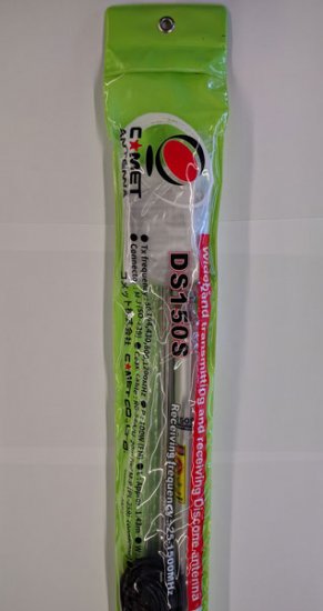 Comet DS-150S Wide Band Discone Antenna 25-1.3GHz w/60' RG-58A/U