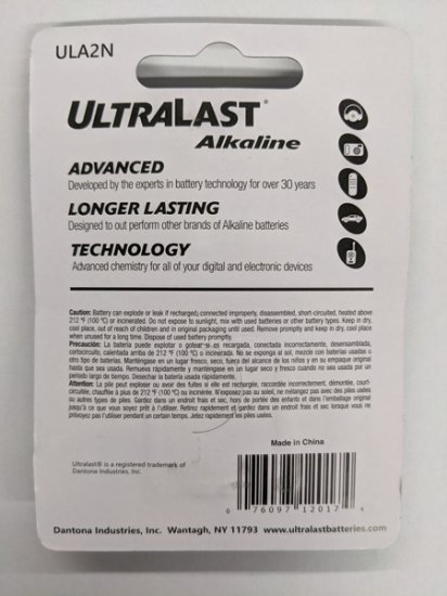 N Ultralast 2-Pack 1.5V Alkaline Batteries