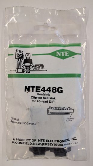 NTE448G Clip-On Heat Sink for 40-Lead DIP (2Pk)