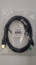 6Ft Black USB 2.0 A Male to Micro-B 5pin Male Cable w/ Ferrite