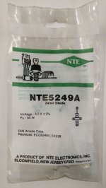 NTE5249A Zener Diode 8.2V 50W, DO-5 Anode Case