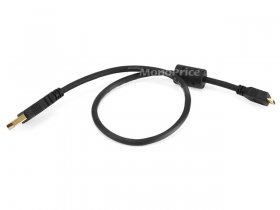 1.5Ft Black USB 2.0 A Male to Micro-B 5pin Male Cable w/ Ferrite