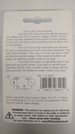 Red 12-14V AC/DC Snap In 5mm LED 20ma 6" Leads