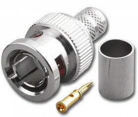 BNC Plug 3-Piece Crimp RG-6/U 75-ohm