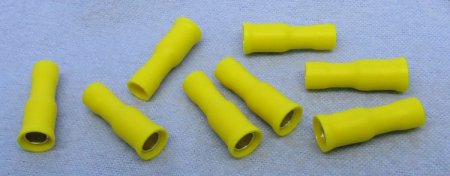 Bullet Female Fully Insulated Vinyl 12-10Awg 0.195" (8Pk) Yellow