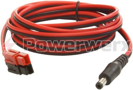 2.1mm Straight DC Coaxial Power Plug to Powerpole Adapter 6Ft