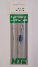 0.47uf 50V Axial Lead Electrolytic Capacitor