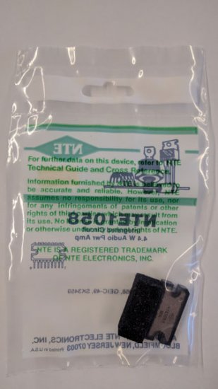NTE1058 IC, Audio Power Amplifier, 4.4W, 9-Lead SIP