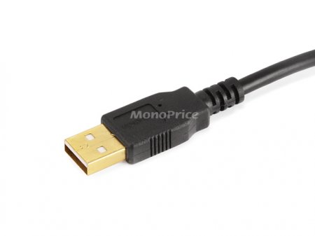 10Ft Black USB 2.0 A Male to Micro-B 5pin Male Cable w/ Ferrite