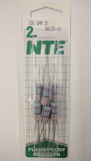 330 Ohm 2 Watt Metal Oxide Film Resistor (10Pk) 2% Tolerance