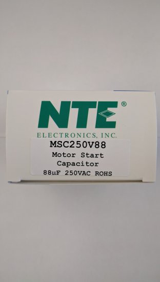 88-106uF 250VAC Motor Start AC Electrolytic Capacitor .25" Q.C.