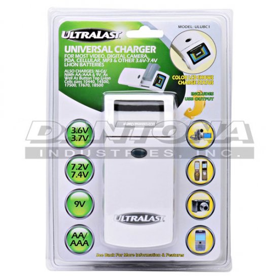 Ultralast Universal Battery Charger NiCd/NiMh/Li-Ion