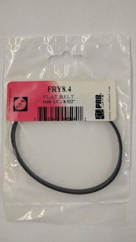 FRY8.4 Flat Rubber Belt 8.4" IC, .187" CS, .04" Wall Thickness