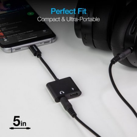 Naztech USB-C & 3.5mm Audio + Charge Adapter