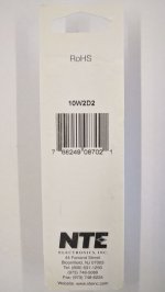 2.2 Ohm 10W Cerment Power Wirewound Resistor (2Pk) 5% Tolerance