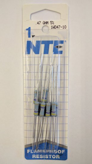 0.47 Ohm 1 Watt Metal Oxide Film Resistor (10Pk) 5% Tolerance