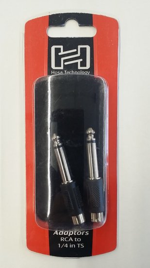 Adaptor RCA to 1/4in TS (2Pk)