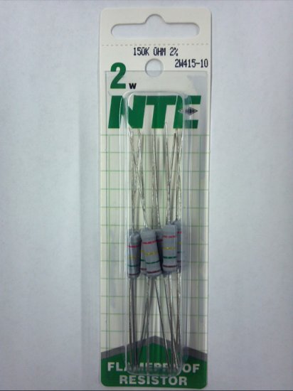 150K Ohm 2 Watt Metal Oxide Film Resistor (10Pk) 2% Tolerance