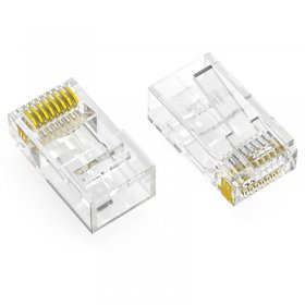 Feed Through RJ45 (8P8C) Plug for Cat6 Solid/Stranded (100Pk)