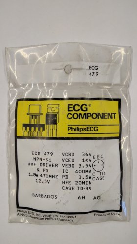 NTE479 T-NPN, Si, UHF Driver (PO 1.8W, 470MHz)