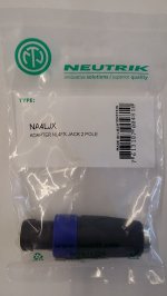 Neutrik NA4LJX speakON NL4FC - 1/4'' Mono Jack Adapter