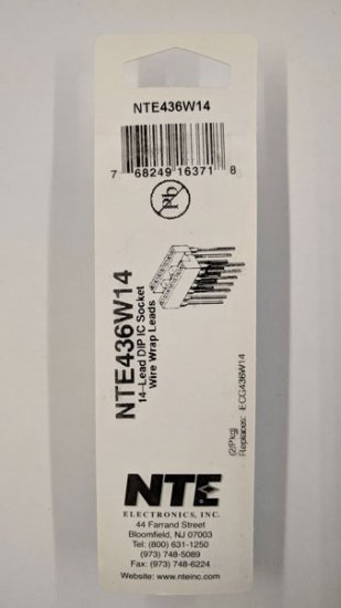 NTE436W14 Socket for 14-Pin DIP Package, Wire Wrap Leads (2Pk)