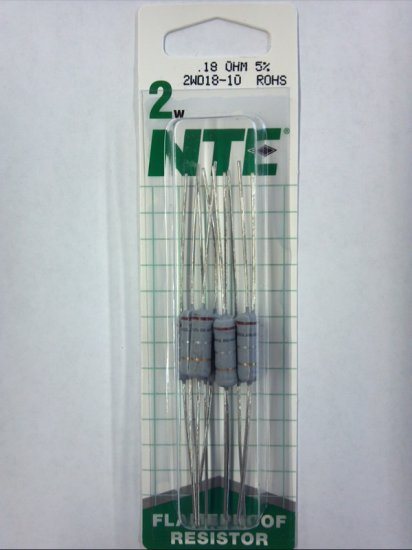 0.18 Ohm 2 Watt Metal Oxide Film Resistor (10Pk) 5% Tolerance
