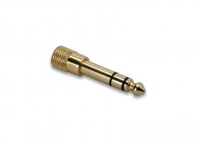 Headphone Adaptor, 3.5 mm TRS to 1/4 in TRS, Gold Plated