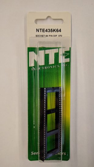 NTE435K64 Socket for 64-Pin DIP Pkg .070" Lead Spacing