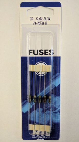 7A Slow Blow Pico/Micro Fuse (5Pk) 2.4x7mm