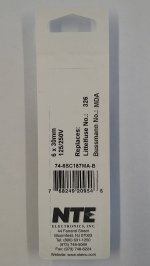 0.187 Amp (187mA) MDA Ceramic Fuse (5Pk) Slow Blow 6x30mm NTE