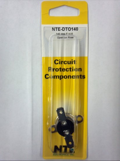 Disc Thermostat 140°F/60°C 15A 125V Open on Rise NTE