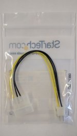 6in LP4 to P4 Auxiliary Power Cable Adapter