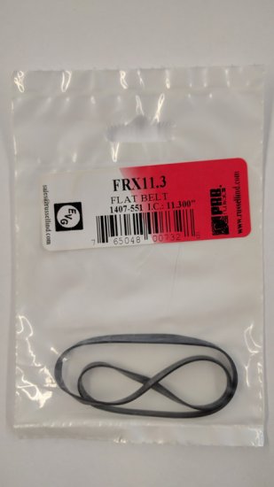 FRX11.3 Flat Rubber Belt 11.3\" IC, .163\" CS, .031\" Wall Thicknes