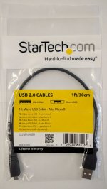 1ft Micro USB Cable - A to Micro B