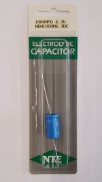 1,000uf 6.3V Axial Lead Electrolytic Capacitor