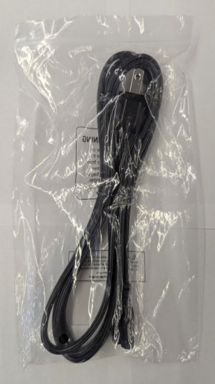 6Ft 2-Prong Figure-8 Power Cord 18/2