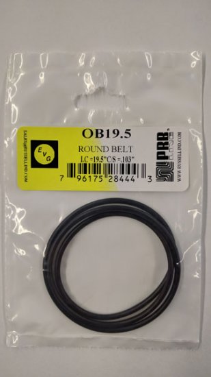OB19.5 Round Rubber Belt 19.5\" IC, .103\" Cross Section