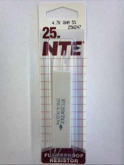 4.7K Ohm 25W Cermet Power Wirewound Resistor 5% Tolerance
