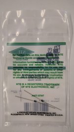 NTE5067A Zener Diode 3.9V 1W, DO-41/DO-15 (2Pk)