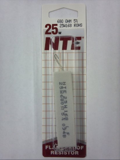 680 Ohm 25W Cermet Power Wirewound Resistor 5% Tolerance