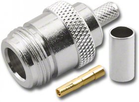 N Jack 3-Piece Crimp-On RG-58/U