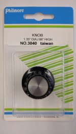 Ribbed w/Skirt Knob - Indicator On Skirt (1.35" Dia.)