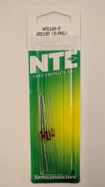 NTE109-5 Germanium, General Purpose Diode, Fast Switching (5Pk)