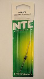 NTE570 Si, Controlled Avalanche Diode, 130V, 1A